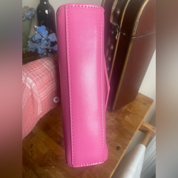 Christian Lacroix Laine Matte Rose Pink Crossbody Bag - Picture 3 of 6